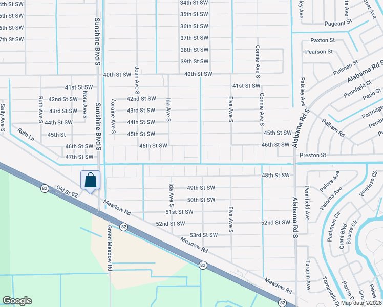 map of restaurants, bars, coffee shops, grocery stores, and more near 2804 47th Street Southwest in Lehigh Acres