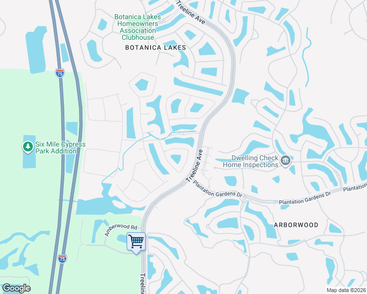 map of restaurants, bars, coffee shops, grocery stores, and more near 12012 Five Waters Circle in Fort Myers