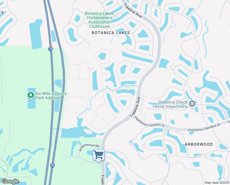 map of restaurants, bars, coffee shops, grocery stores, and more near 11805 Five Waters Circle in Fort Myers