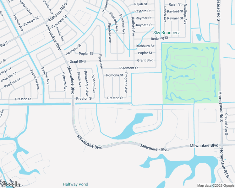 map of restaurants, bars, coffee shops, grocery stores, and more near 432 Pinehurst Avenue in Lehigh Acres