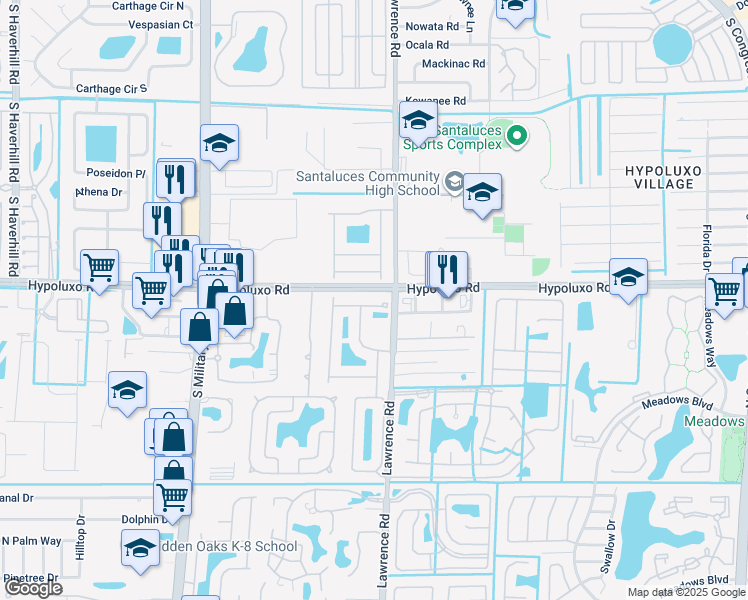 map of restaurants, bars, coffee shops, grocery stores, and more near 4067 Heartstone Place in Boynton Beach