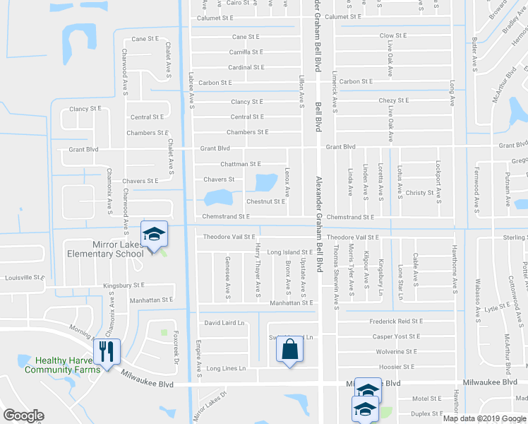 map of restaurants, bars, coffee shops, grocery stores, and more near 745 Chemstrand Street East in Lehigh Acres
