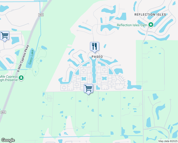 map of restaurants, bars, coffee shops, grocery stores, and more near 11737 Adoncia Way in Fort Myers