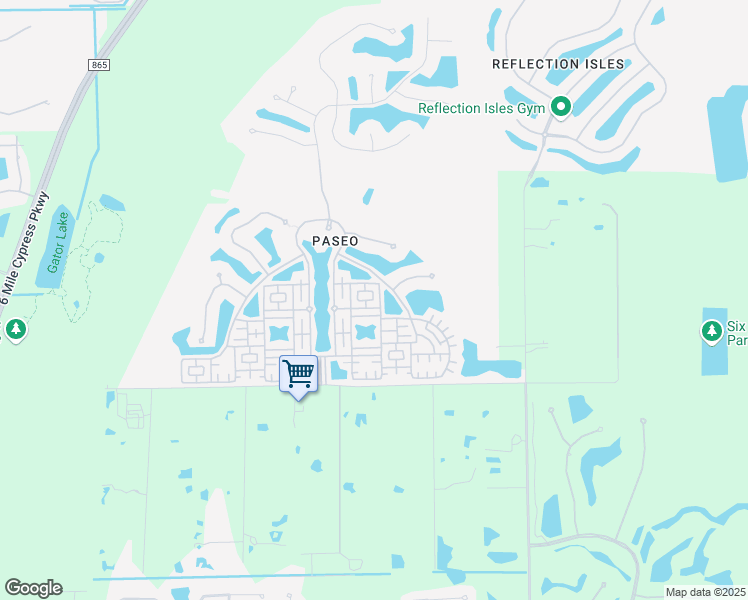 map of restaurants, bars, coffee shops, grocery stores, and more near 11736 Izarra Way in Fort Myers