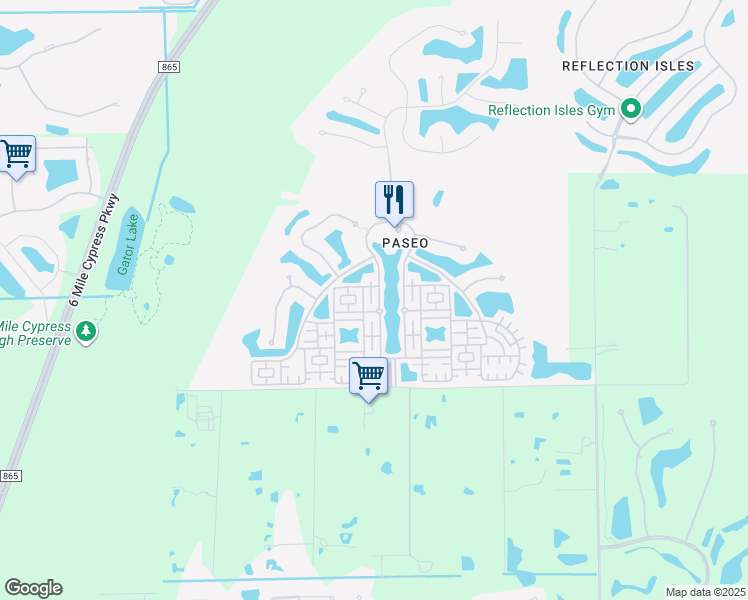 map of restaurants, bars, coffee shops, grocery stores, and more near 11737 Adoncia Way in Fort Myers