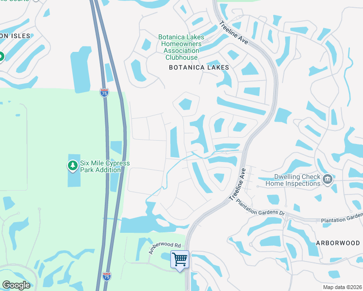 map of restaurants, bars, coffee shops, grocery stores, and more near 11728 Stonecreek Circle in Fort Myers