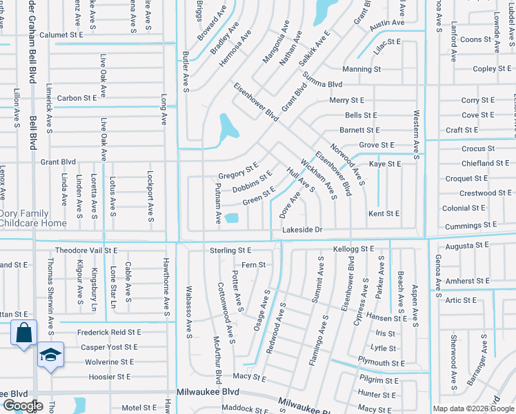 map of restaurants, bars, coffee shops, grocery stores, and more near 418 Wilder Drive in Lehigh Acres
