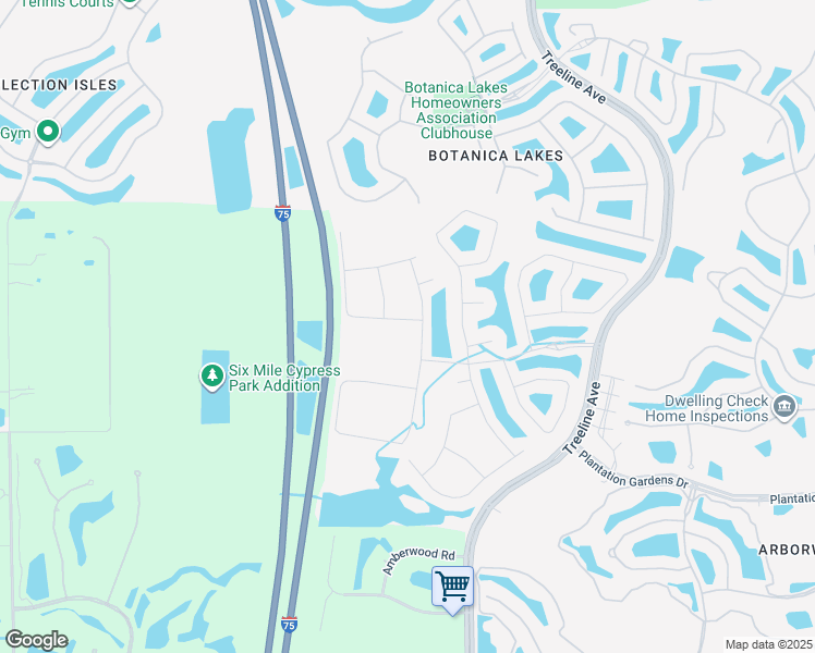 map of restaurants, bars, coffee shops, grocery stores, and more near 11636 Riverstone Lane in Fort Myers