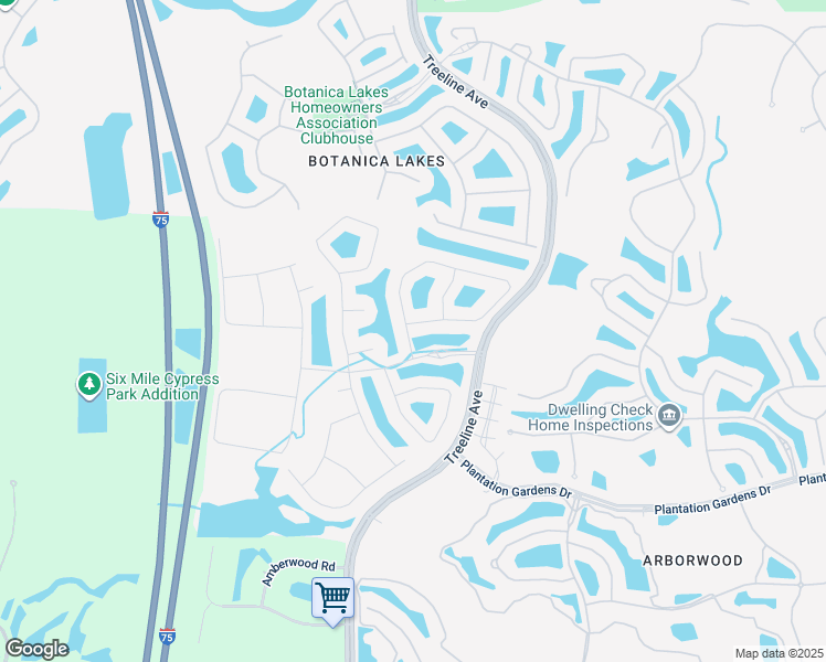 map of restaurants, bars, coffee shops, grocery stores, and more near 11804 Meadowrun Circle in Fort Myers
