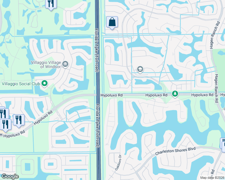 map of restaurants, bars, coffee shops, grocery stores, and more near 7720 Rockport Circle in Lake Worth
