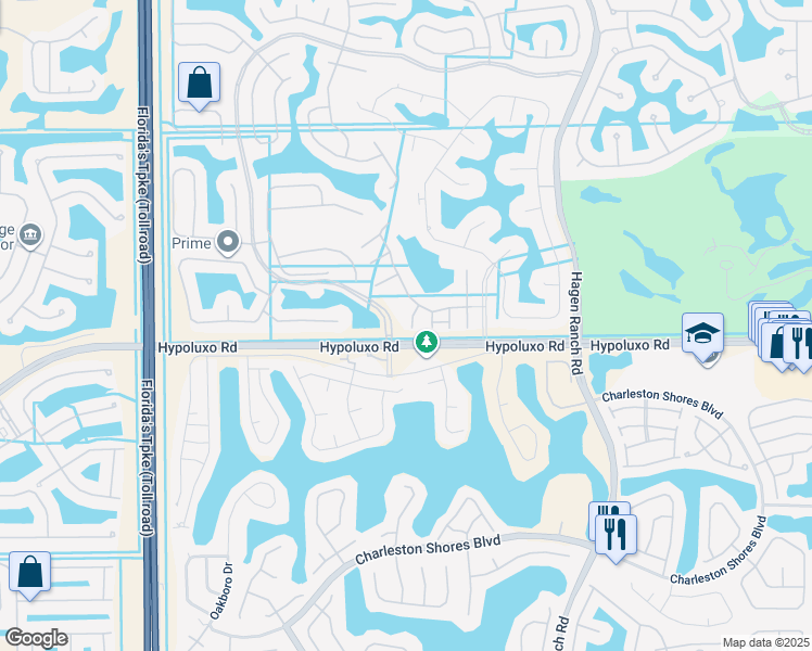 map of restaurants, bars, coffee shops, grocery stores, and more near 6991 Oak Bridge Lane in Lake Worth