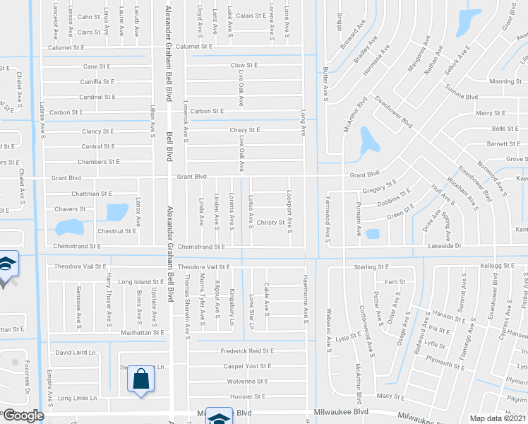 map of restaurants, bars, coffee shops, grocery stores, and more near 856 Chipley Street East in Lehigh Acres