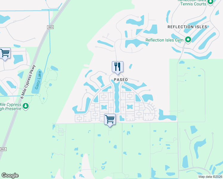 map of restaurants, bars, coffee shops, grocery stores, and more near 11737 Adoncia Way in Fort Myers