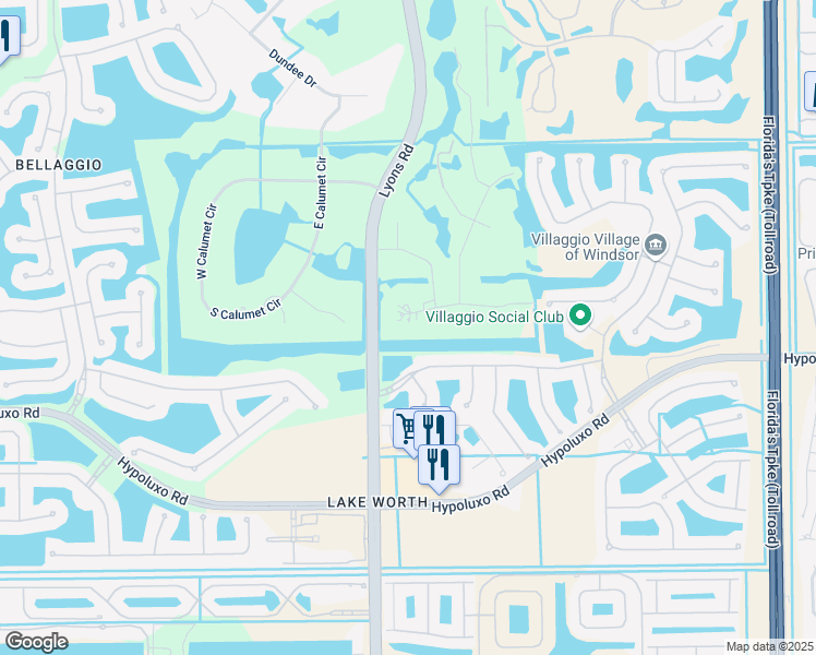 map of restaurants, bars, coffee shops, grocery stores, and more near 8904 South Kendale Circle in Lake Worth