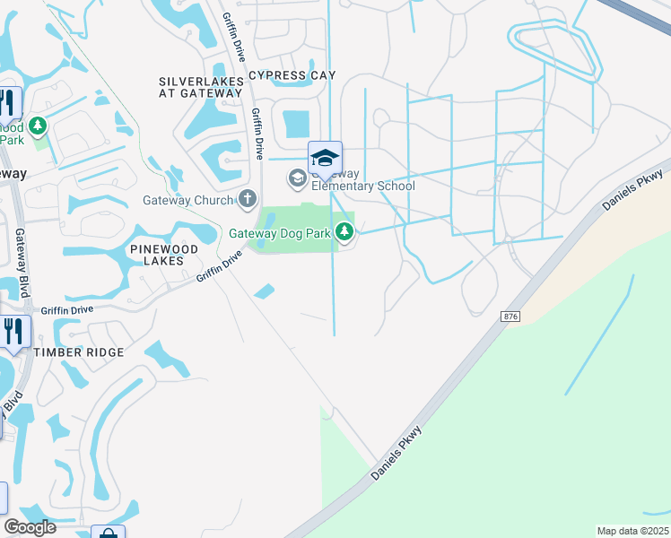 map of restaurants, bars, coffee shops, grocery stores, and more near 13271 Soccer Drive in Fort Myers