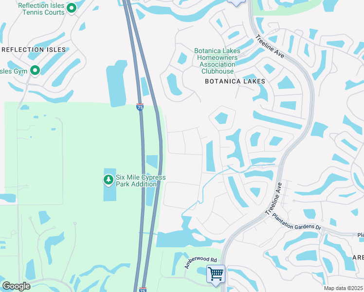 map of restaurants, bars, coffee shops, grocery stores, and more near 11520 Foxbriar Lane in Fort Myers