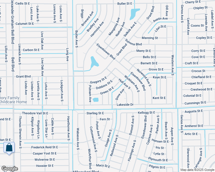 map of restaurants, bars, coffee shops, grocery stores, and more near 936 Dobbins Street East in Lehigh Acres