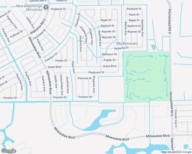 map of restaurants, bars, coffee shops, grocery stores, and more near 411 Progress Avenue in Lehigh Acres