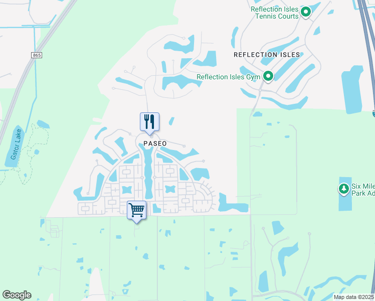 map of restaurants, bars, coffee shops, grocery stores, and more near 8682 Mercado Court in Fort Myers