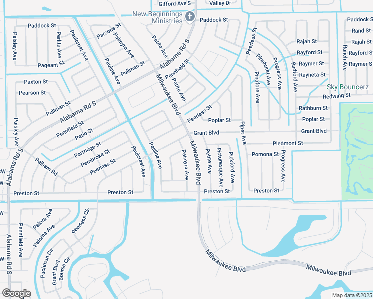map of restaurants, bars, coffee shops, grocery stores, and more near 409 Palmyra Avenue in Lehigh Acres