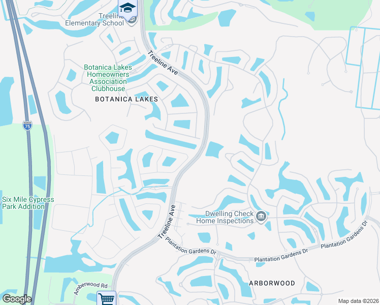 map of restaurants, bars, coffee shops, grocery stores, and more near 11600 Meadowrun Circle in Fort Myers