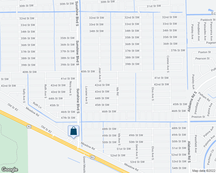 map of restaurants, bars, coffee shops, grocery stores, and more near 2911 42nd Street Southwest in Lehigh Acres