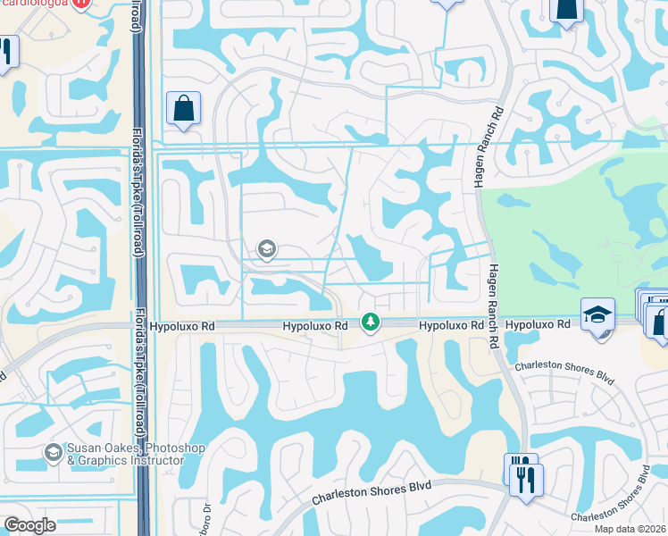 map of restaurants, bars, coffee shops, grocery stores, and more near 6960 Thicket Trce in Lake Worth