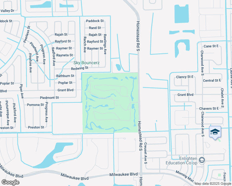 map of restaurants, bars, coffee shops, grocery stores, and more near 20004 Lake Vista Circle in Lehigh Acres