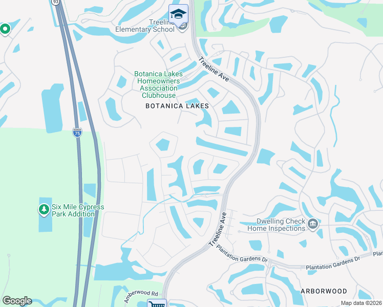 map of restaurants, bars, coffee shops, grocery stores, and more near 11724 Meadowrun Circle in Fort Myers