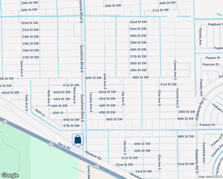 map of restaurants, bars, coffee shops, grocery stores, and more near 2912 42nd Street Southwest in Lehigh Acres