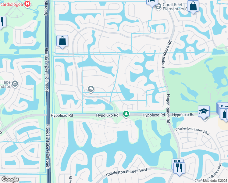 map of restaurants, bars, coffee shops, grocery stores, and more near 6971 Blacksmith Way in Lake Worth