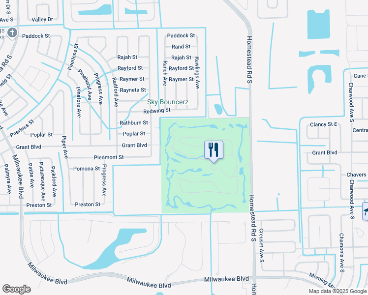 map of restaurants, bars, coffee shops, grocery stores, and more near 19942 Lake Vista Circle in Lehigh Acres