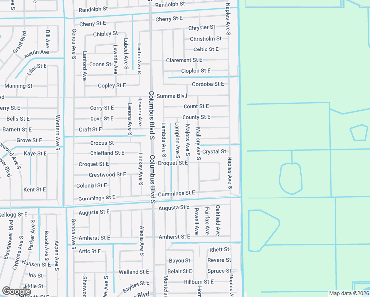 map of restaurants, bars, coffee shops, grocery stores, and more near 436 Majors Avenue South in Lehigh Acres