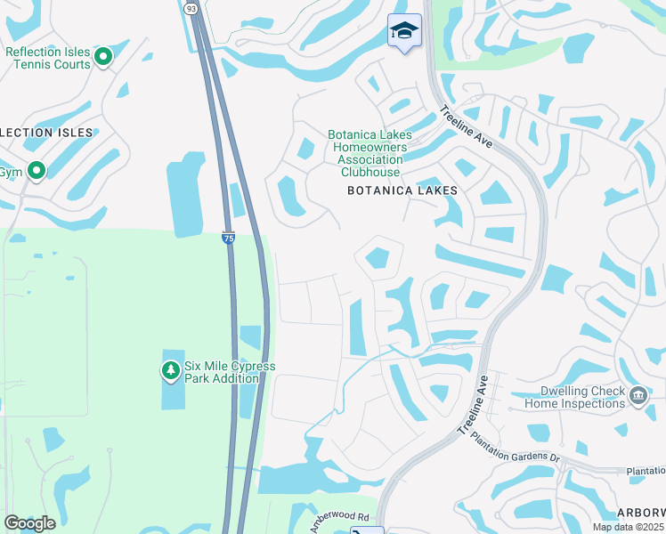 map of restaurants, bars, coffee shops, grocery stores, and more near 10110 Windy Pointe Court in Fort Myers