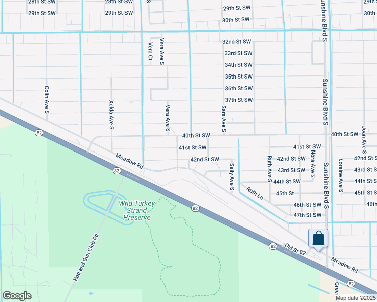 map of restaurants, bars, coffee shops, grocery stores, and more near 3513 41st St SW in Lehigh Acres