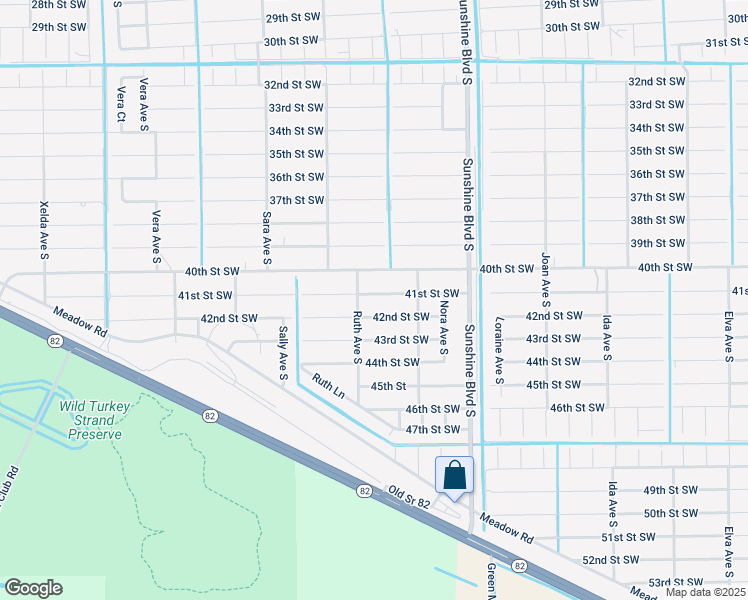 map of restaurants, bars, coffee shops, grocery stores, and more near 3215 41st Street Southwest in Lehigh Acres