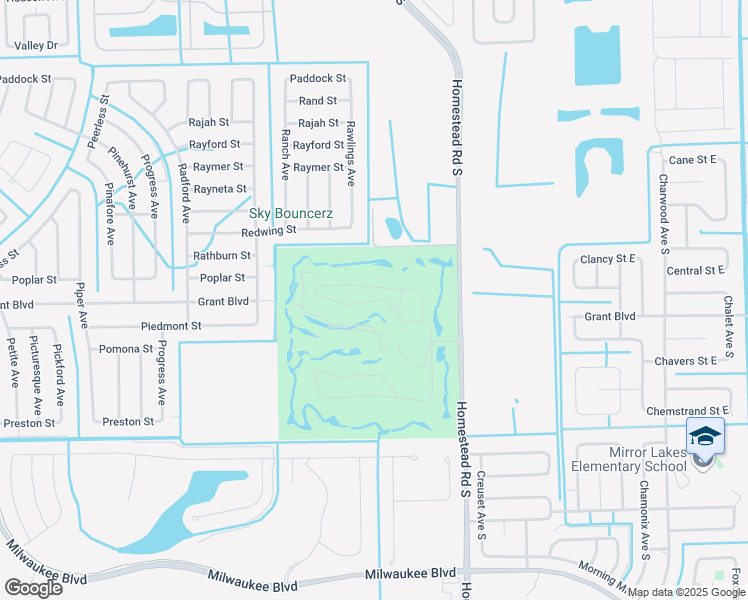 map of restaurants, bars, coffee shops, grocery stores, and more near 19977 Lake Vista Circle in Lehigh Acres