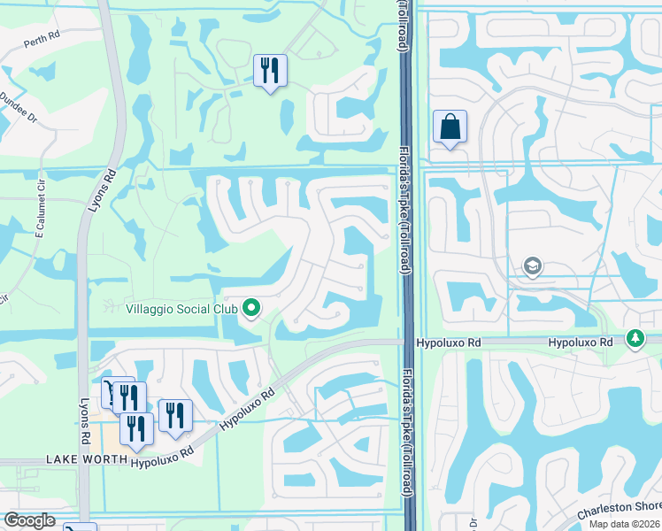 map of restaurants, bars, coffee shops, grocery stores, and more near 8164 Alberti Drive in Lake Worth