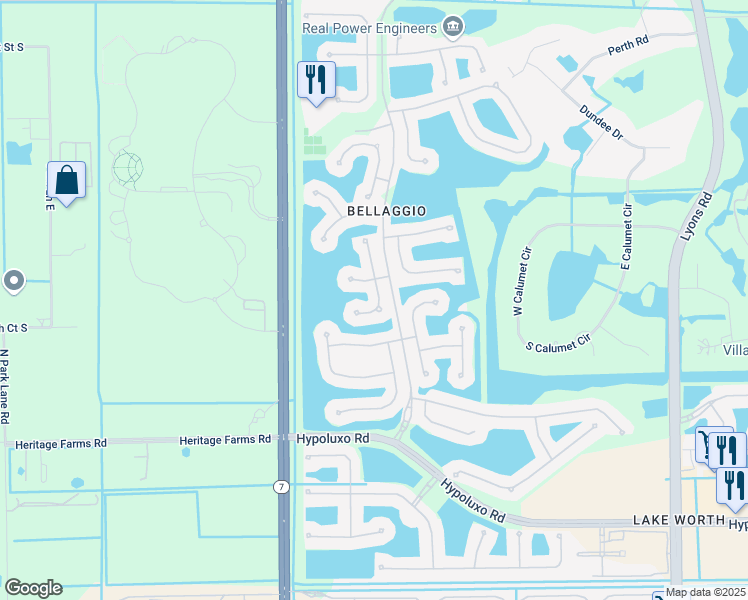 map of restaurants, bars, coffee shops, grocery stores, and more near 6625 Turchino Drive in Lake Worth