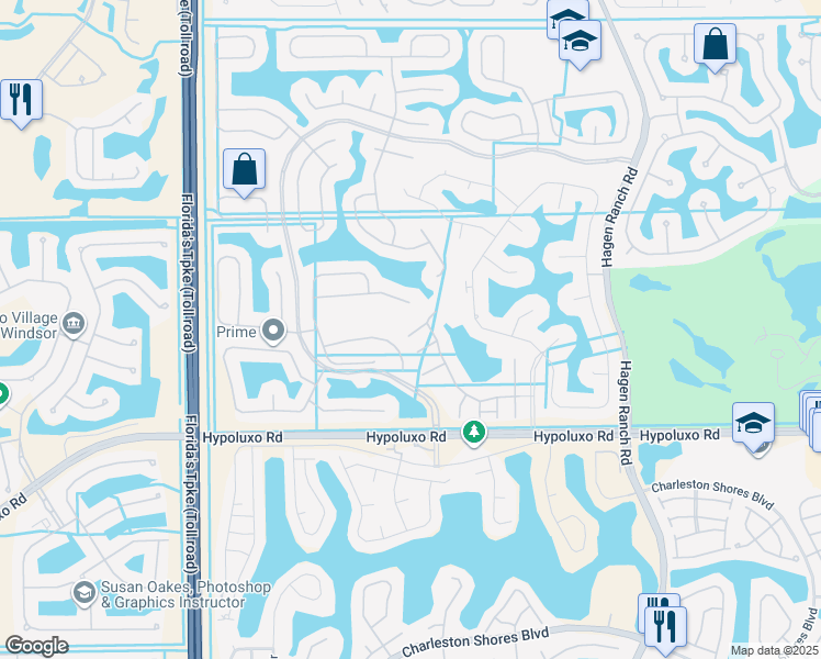 map of restaurants, bars, coffee shops, grocery stores, and more near 6971 Blacksmith Way in Lake Worth