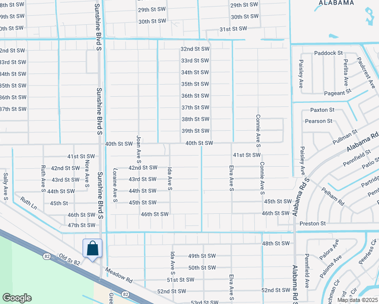 map of restaurants, bars, coffee shops, grocery stores, and more near 2806 41st Street Southwest in Lehigh Acres