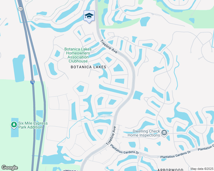 map of restaurants, bars, coffee shops, grocery stores, and more near 10400 Spruce Pine Court in Fort Myers