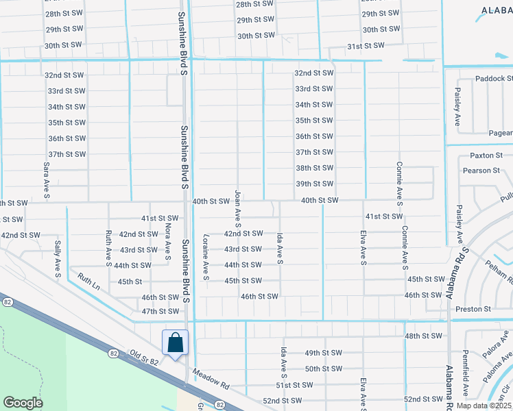 map of restaurants, bars, coffee shops, grocery stores, and more near 2908 40th Street Southwest in Lehigh Acres