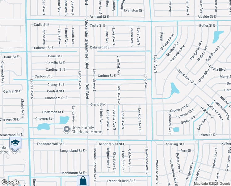 map of restaurants, bars, coffee shops, grocery stores, and more near 839 Cervantes Street East in Lehigh Acres