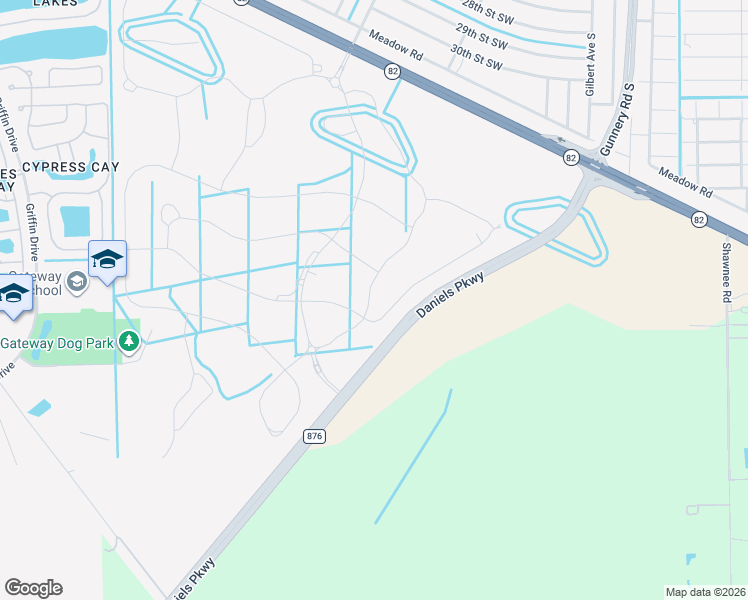 map of restaurants, bars, coffee shops, grocery stores, and more near Daniels Parkway in Fort Myers