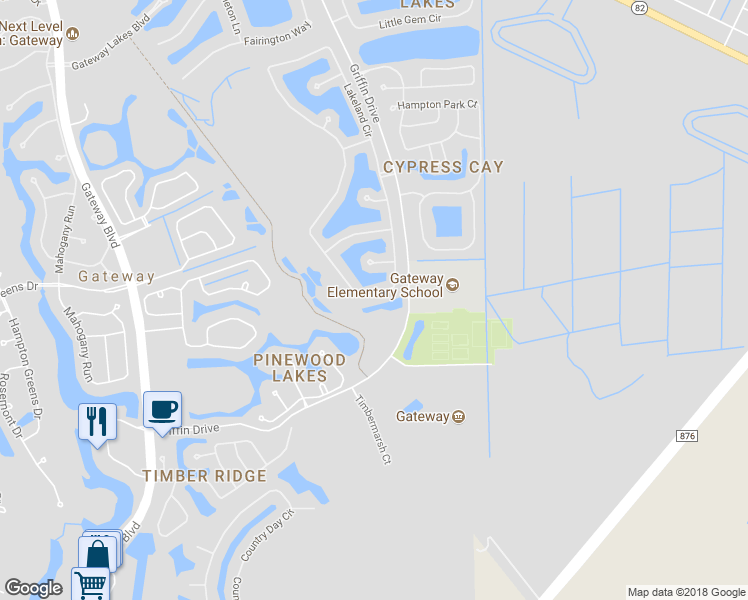 map of restaurants, bars, coffee shops, grocery stores, and more near 11262 Lakeland Circle in Fort Myers