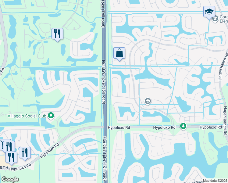 map of restaurants, bars, coffee shops, grocery stores, and more near 6597 Columbia Avenue in Lake Worth