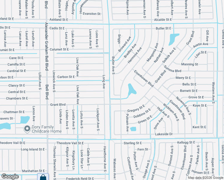 map of restaurants, bars, coffee shops, grocery stores, and more near 370 Butler Avenue South in Lehigh Acres