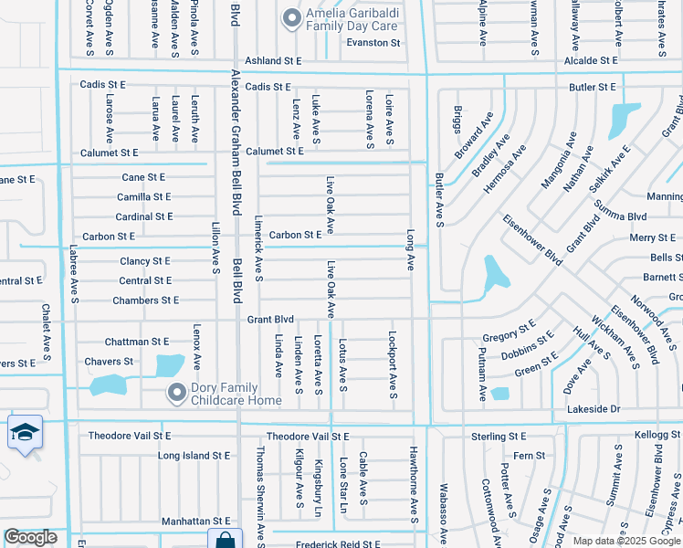 map of restaurants, bars, coffee shops, grocery stores, and more near 851 Cervantes Street East in Lehigh Acres