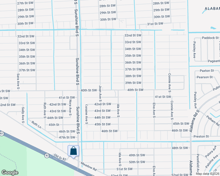 map of restaurants, bars, coffee shops, grocery stores, and more near 2908 40th Street Southwest in Lehigh Acres
